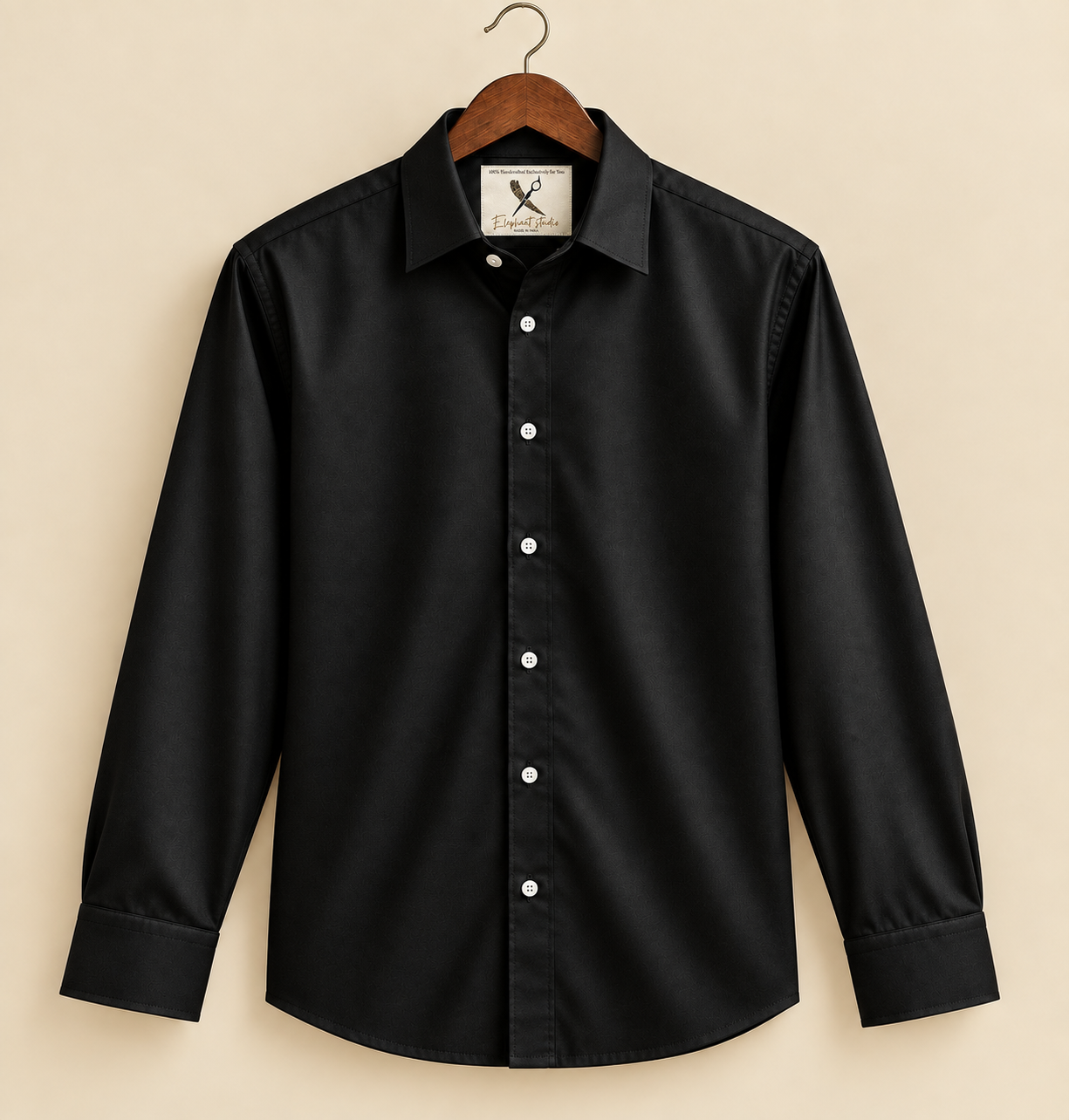 Classic  Black Giza Cotton Shirt